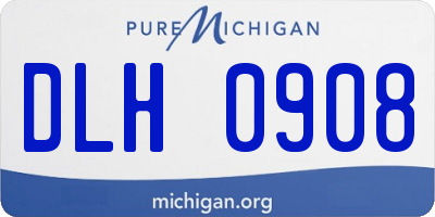 MI license plate DLH0908
