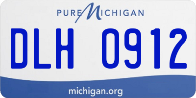 MI license plate DLH0912