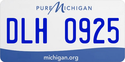 MI license plate DLH0925