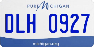 MI license plate DLH0927