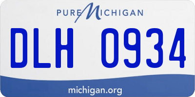 MI license plate DLH0934