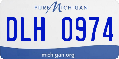 MI license plate DLH0974