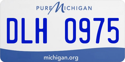 MI license plate DLH0975
