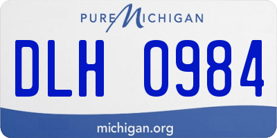 MI license plate DLH0984