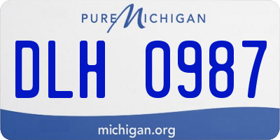 MI license plate DLH0987