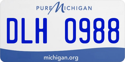 MI license plate DLH0988