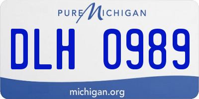 MI license plate DLH0989