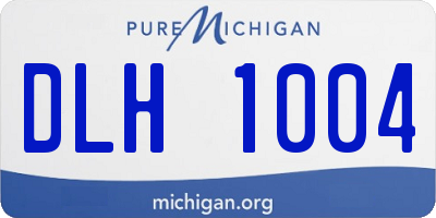 MI license plate DLH1004