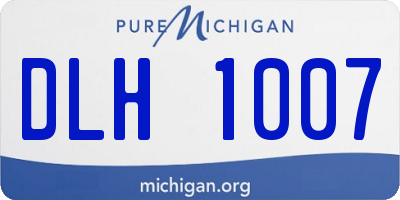 MI license plate DLH1007
