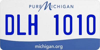 MI license plate DLH1010