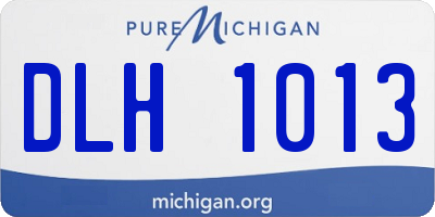 MI license plate DLH1013