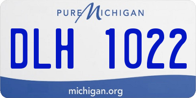 MI license plate DLH1022