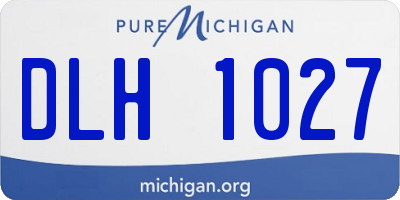 MI license plate DLH1027