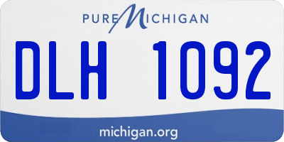 MI license plate DLH1092