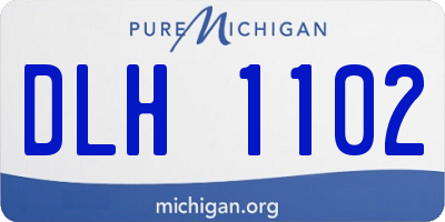 MI license plate DLH1102