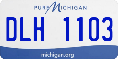 MI license plate DLH1103