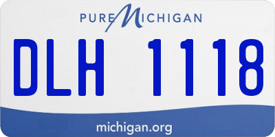 MI license plate DLH1118