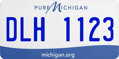 MI license plate DLH1123