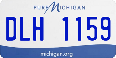 MI license plate DLH1159
