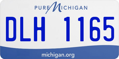 MI license plate DLH1165