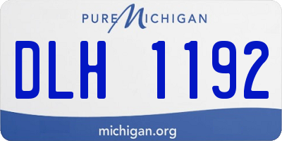 MI license plate DLH1192