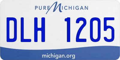 MI license plate DLH1205