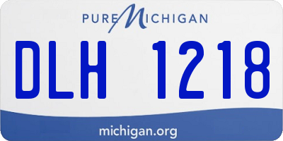 MI license plate DLH1218