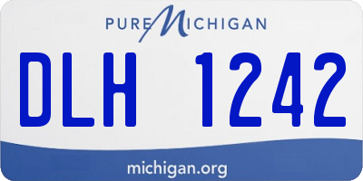 MI license plate DLH1242