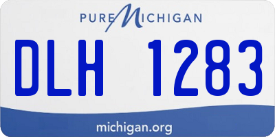 MI license plate DLH1283