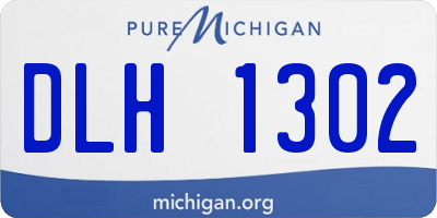 MI license plate DLH1302