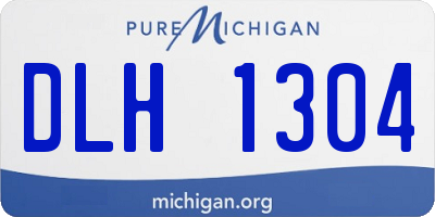 MI license plate DLH1304