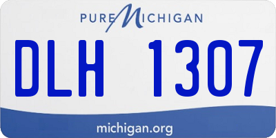 MI license plate DLH1307