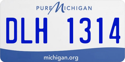 MI license plate DLH1314