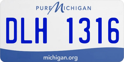 MI license plate DLH1316