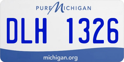 MI license plate DLH1326