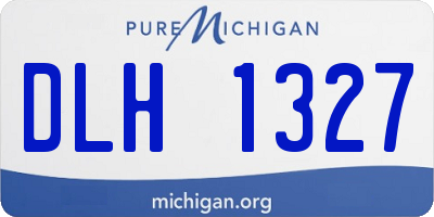 MI license plate DLH1327