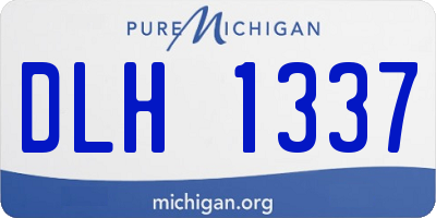 MI license plate DLH1337