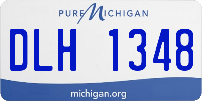 MI license plate DLH1348