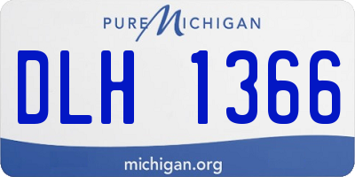 MI license plate DLH1366