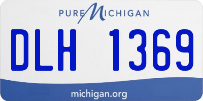 MI license plate DLH1369