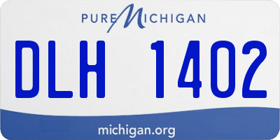 MI license plate DLH1402