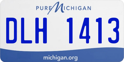 MI license plate DLH1413