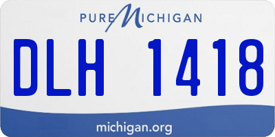 MI license plate DLH1418