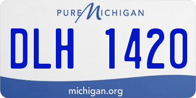 MI license plate DLH1420