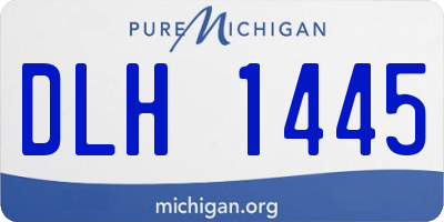 MI license plate DLH1445