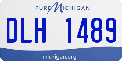 MI license plate DLH1489