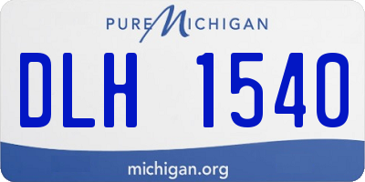 MI license plate DLH1540