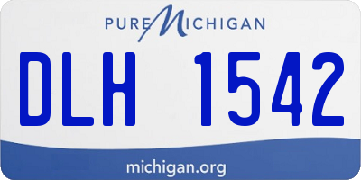 MI license plate DLH1542