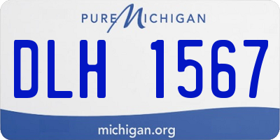 MI license plate DLH1567