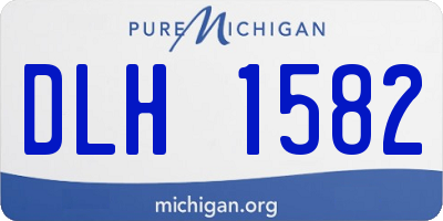 MI license plate DLH1582